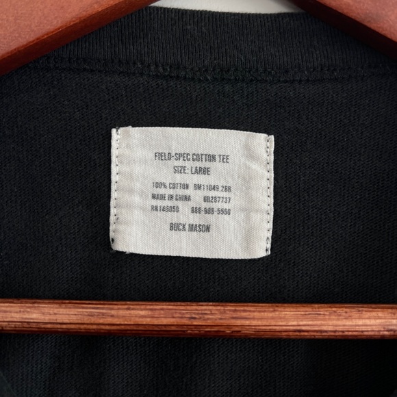 Buck Mason Field-Spec Large 100% Cotton Heavy
Black Tee - Picture 3 of 3